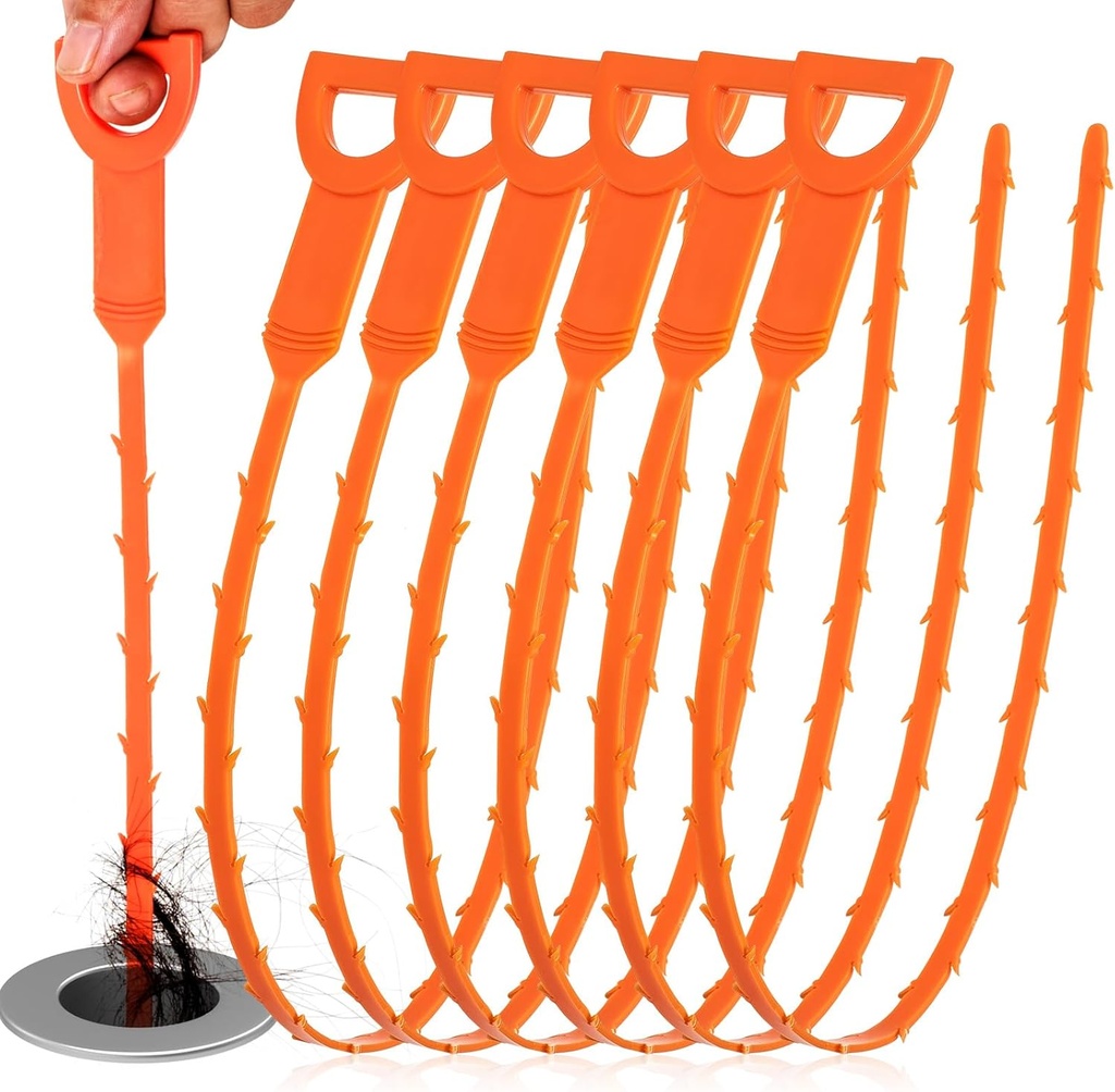 Drain Clog Remover, Effective Drain Snake Hair Drain Clog Remover, Ideal Drain Cleaner For Sinks, Showers, And Tubs - Flexible And Durable 6Pack 20inch Length For Easy Use.