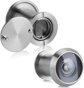Door Viewer,Advanced Door Viewer Solid Brass 220 Degree Door Viewer with Heavy Duty Privacy Cover Enhanced Security Door with Clear and Wide Angle Vision Viewer for Angle Door(Sliver)