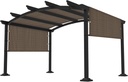 8'×16' Pergola Shade Cover Universal Replacement Canopy for Outdoor Patio Porch Backyard Gazebo with Grommets Weighted Rods