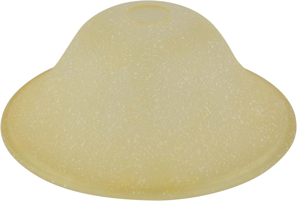 12"D Retro Glass White Speckles Domed Shade with 1.65" Opening, Pendant Light Cover, Lighting Fixture Replacement