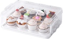 Cupcake Carrier with Lid and Handle,Cookie, Cake, Cupcake and Brownie Storage Carrier, Holds 12 Standard Cupcakes