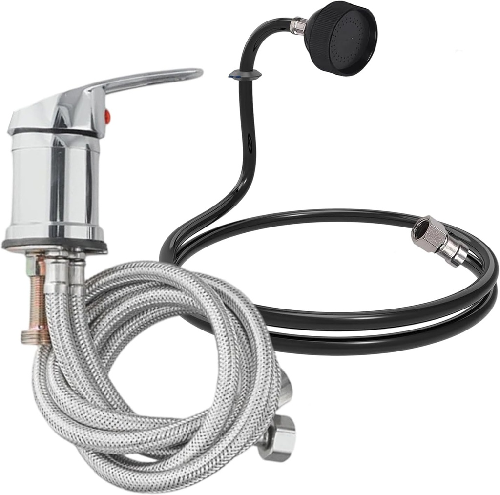 Shampoo Bowl Faucet Faucets Vacuum Breaker Kit Shampoo Bowl Hose and Sprayer Hair Salon Sink Faucet Sprayer Hose Replacement Set for Sink Faucets with Sprayers