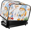 Oven Cover Kitchen Bread Machine Protector,2 Slice Toaster Cover For Home,Kitchen Small Appliance-Gnome Camping Fishing