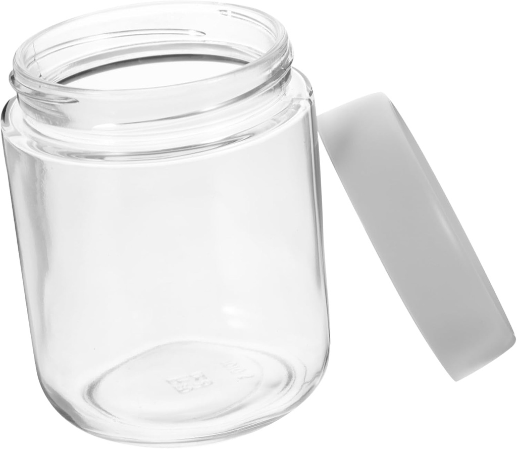 SECFOU Glass Food Storage Jar Sealed Grains Container for Tea Candy and Coffee Wide Mouth Jar Household Supply for Kitchen Organization