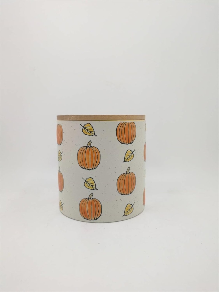 Blue Sky Clayworks Jamie Repeat Pumpkin Canister, 5-inch Height, Kitchen Accessories