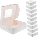 20pcs Cake Boxes Handle Decorative Cake Carrier Reusable for Baked Goods Treats