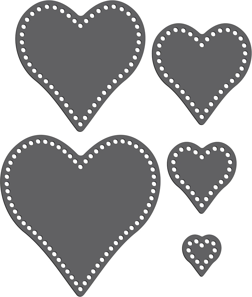 Rhinestone Genie Hearts 009 Magnetic Rhinestone Template, Black