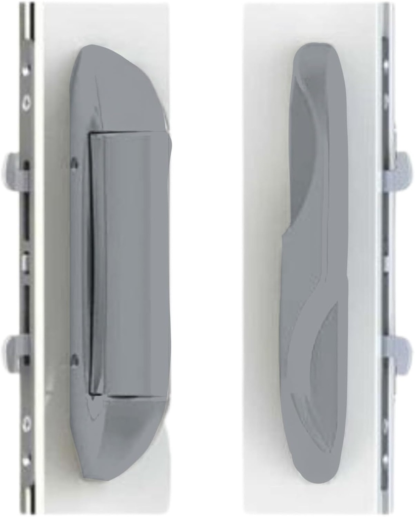 8.7" Interlock Intuition Sliding Glass Door Handle Kit Replacement - Fix and Repair Patio Door Hardware - Silver