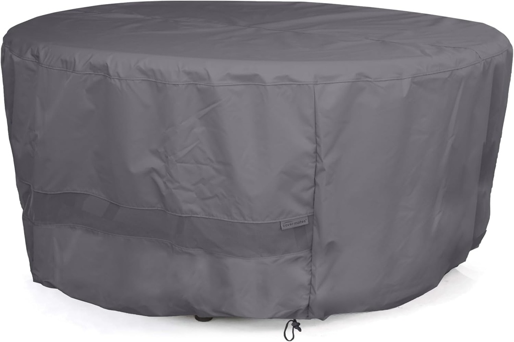 Covermates Round Accent Table Cover - Patio Outdoor Furniture Cover, Water Resistant, Elite 300D Polyester, 48" Diameter x 25H, Charcoal