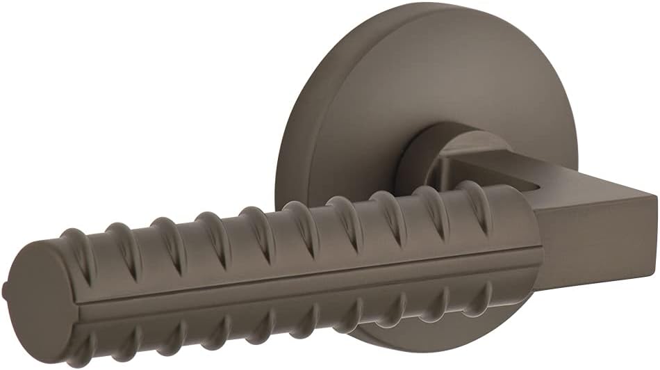 Viaggio Titanium Gray 626125 Circolo Rosette Contempo Rebar Lever, Single Dummy-Backset