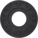 PATIKIL Ceiling Medallion, 10" OD x 4" ID PU Decorative Ceiling Light Medallion Chandelier Medallion 3D Carving Ceiling Light Cover Plate for Ceiling Light Fixtures Fans, Black