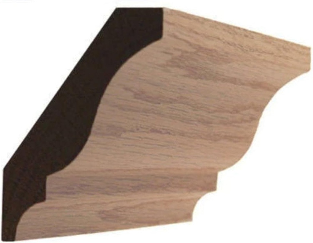 EWCR12 Colonial Crown Moulding Trim, 3/4" x 3-5/8", Red Oak, 94"
