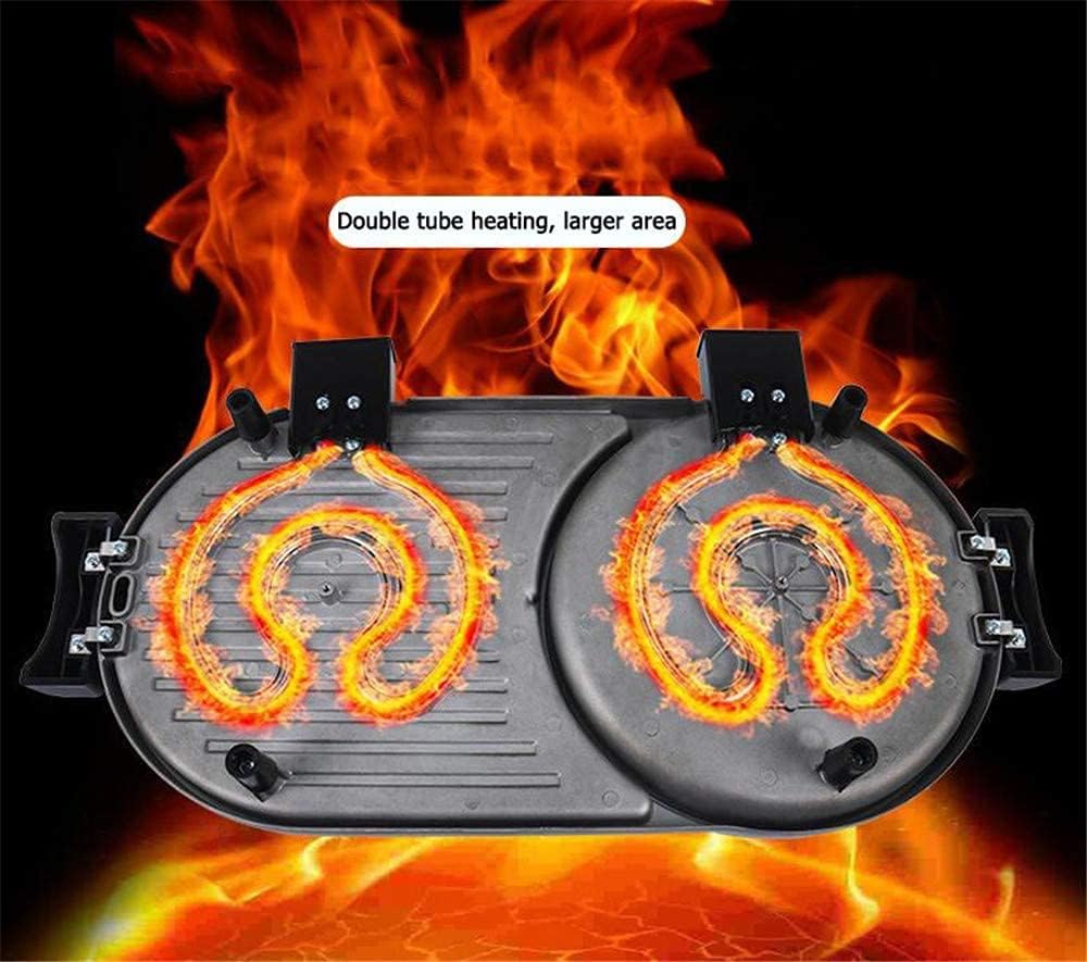 Electric Hot Pot Grill Indoor Korean BBQ Grill Hotpot Shabu Shabu Hot Pot, 1800W Non-Stick Baking Pan Separate Dual Temperature Contral, Capacity for 2-12 People, 220V