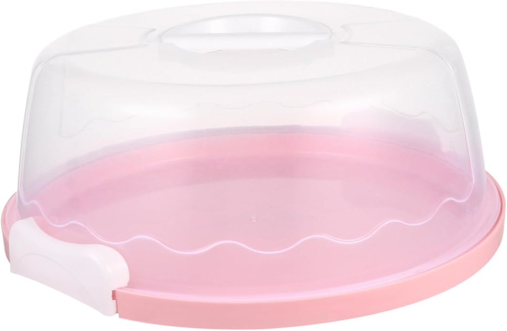 1pc Transparent Cake Box Portable Carrier for Birthday Cakes Multipurpose Food Cover for Transporting and Protecting Desserts