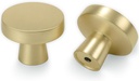 10 Pack Brushed Brass Kitchen Cabinet Knobs - Gold Drawer Handles, Zinc Alloy Hardware for Dresser