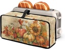Sunflower Maple Leaf Toaster Dust Cover, Long Washable Autumn Thanksgiving Toaster Cover Bread Maker Dust Fingerprint Protection, Kitchen Appliance Protector