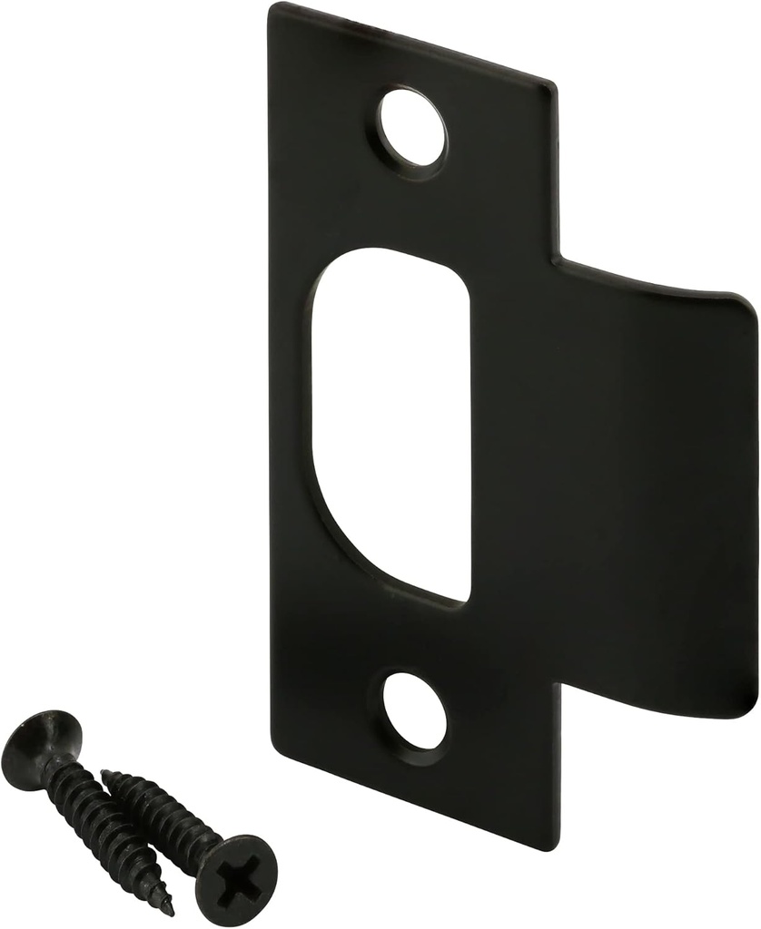 Prime-Line E 2795 Tee Strike Schlage with Screws, Matte Black Finish (Single Pack)