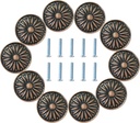Cabinet Knob, 10Pcs 33mm Dresser Cupboard Cabinet Drawer Knobs Wardrobe Door Pull Handle for Home Office