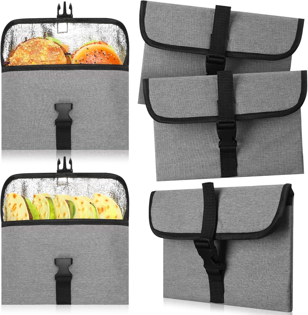 4 Pcs Insulated Pouch Backpackers Reusable Sandwich Bag Mini Thermal Snack Bags Small Reusable Lunch Freezer Cooler Bags for Work Picnics Travel Office School Supplies 5.5'x 7'(Matte)