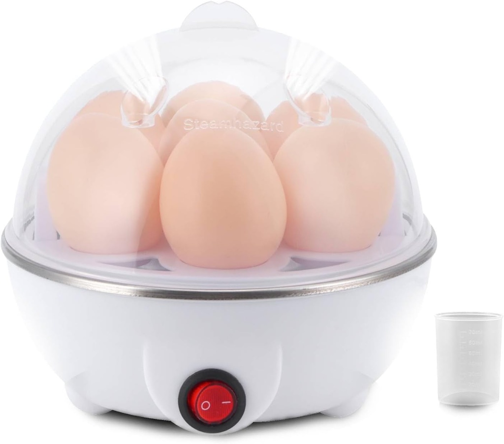 Pink Electric Egg Cooker Multifunctional Mini Steamer Boiler Poacher Kitchen Appliance 120V