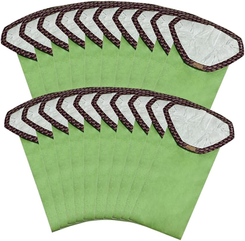 20 Pack 107313 Backpack Vacuum Bags Compatible with ProTeam 10 QT Backpack Vacuum Cleaner，Replace Part #107313 Open Triangular Collar