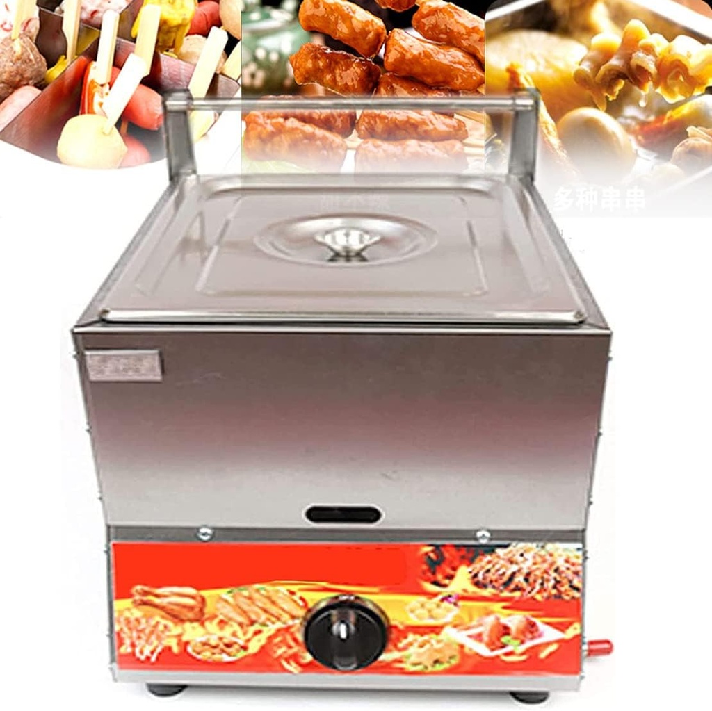 Multifunction Home/Commercial Gas Fryer, Natural Gas Burners Countertop Fryers with Fryer Baskets, Stainless Steel Lpg Fryer,