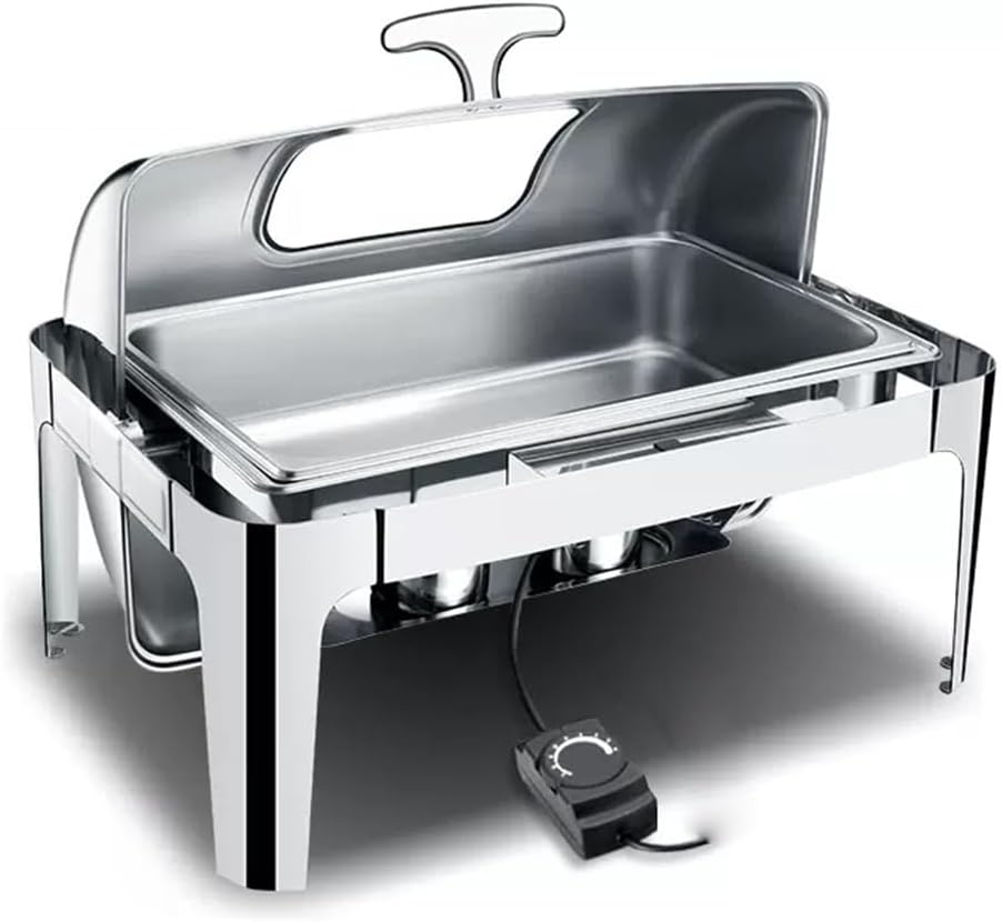 Hot Pot flip-top Tabletop Buffet Machine Electric Buffet Machine Two Heating Methods Electric/with Visual Window Capacity,A-Electric