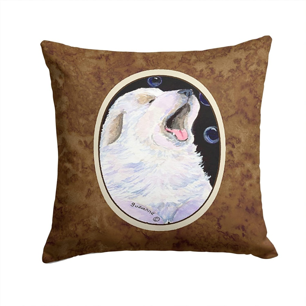 Caroline's Treasures SS8942PW1414 Great Pyrenees Fabric Decorative Pillow Machine Washable, Indoor Outdoor Decorative Pillow for Couch, Bed or Patio, 14Hx14W