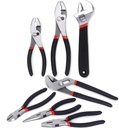 FASTPRO 7-Piece Utility Pliers and Wrench Set, Includes 8" Adjustable Wrench, 8" Groove Joint, 8" & 6" Slip Joint, 6" Long Nose, 6" Diagonal and 6" Linesman Pliers, Dipped Handle