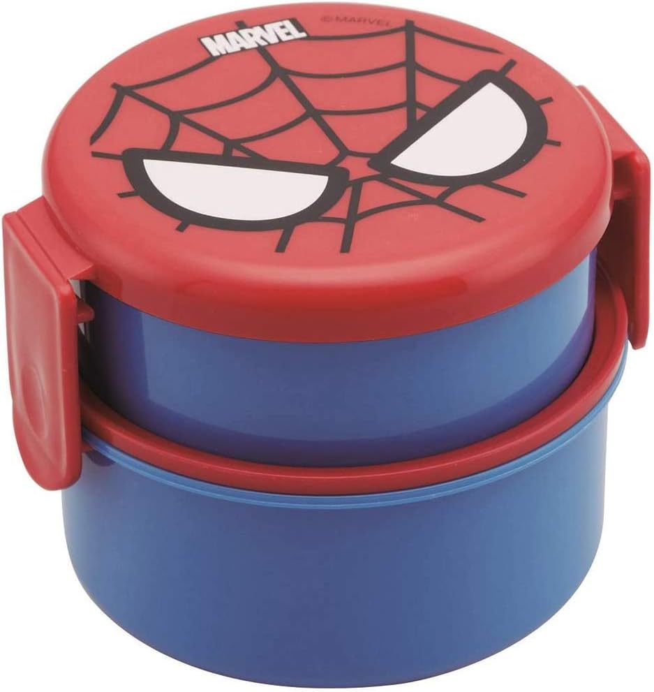 Spider-Man Lunch (Bento) Box from Japan with Two Compartments and Fork 16.9 fl oz (500 ml)