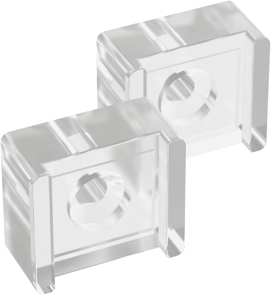 Shower Door Finger Pull for Glass Sliding Doors, Sliding Shower Door Bumper Stops Clear Acrylic for Basco/Alumax Shower Doors, Glass Door Knob Parts, Shower Door Replacement Parts, 2 Pack