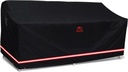 Turtle Life Patio Sofa Cover, Outdoor Heavy Duty Durable UV Water Resistant Anti-Fading Loveseat Cover with 2 Upgrade Air Vents and 2 Buckles, Black, 84" W x 37" D x 35" H