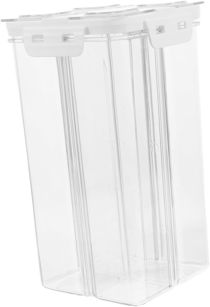 Airtight Plastic Food Storage Containers Lids Square Snack Jar for Grains Cereal and Pasta Four Compartment Design for Efficient Kitchen Organization Material for Storage