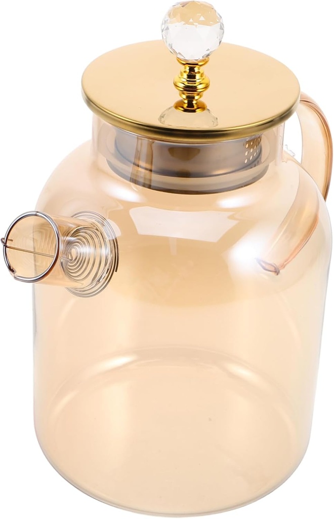 Cabilock Large Heat Resistant Glass Water Jug with Handle 2.5L Capacity Beverage Pitcher for Home for Cold Drinks Iced Tea and Boiling Tea