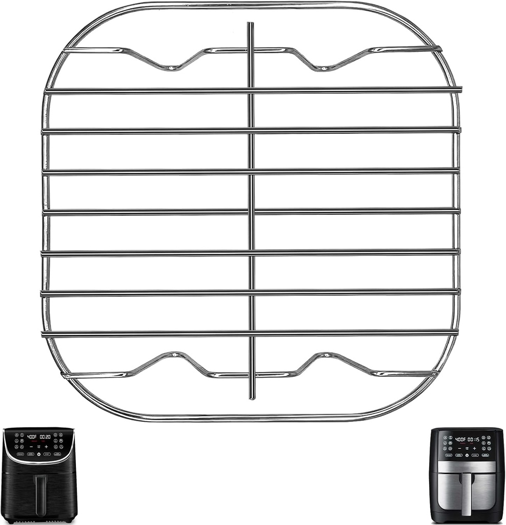 GCQ Air Fryer Wire Rack for Gourmia GAF716 GAF798 7QT Air Fryer, 8''×8'' Food Grade Stainless Steel Air Fryer Replacement Parts Accessories Compatible with Instant Pot Vortex Ninja COSORI Air Fryer