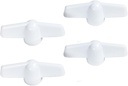 Ideal Security Inc. SK929T Tee Window Crank Handle, White, 4-Pack for 11/32” Splines, Fits Most Operators, 4 Pack