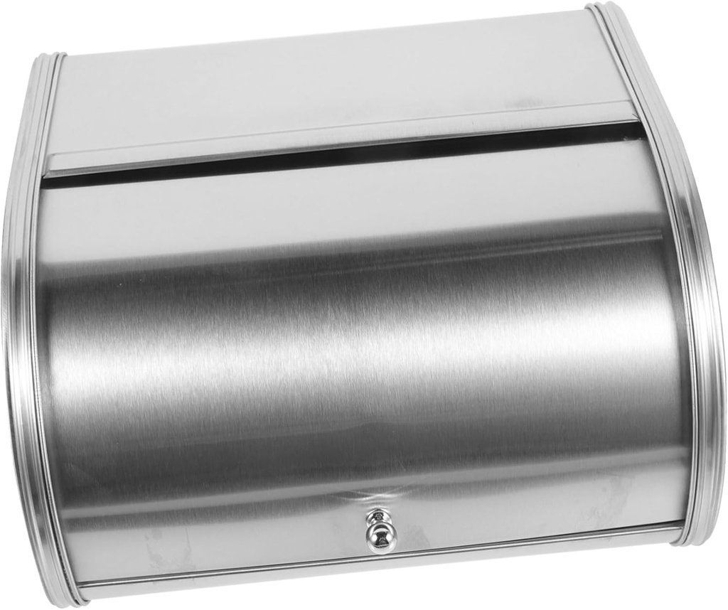Metal Bread Box with Capacity Kitchen Bread Storage Organizer for Freshness and Space-saving Stylish Countertop and Snacks