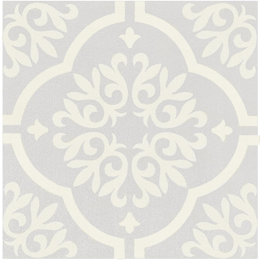 Alow Peel and Stick Floor Tile, Gray Floral Peel and Stick Flooring, Waterproof Vinyl Flooring and Suit for Bathroom,Kitchen and More（12inX12in.10PCS）