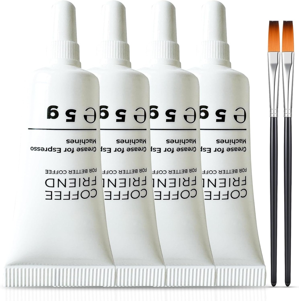 4 Pack Espresso Machine Grease - Coffee Oil 5g Tube - Silicone Grease Maintenance Kit for Care and Maintenance of All Coffee Machines, Food Grade Grease for All Expresso Machines