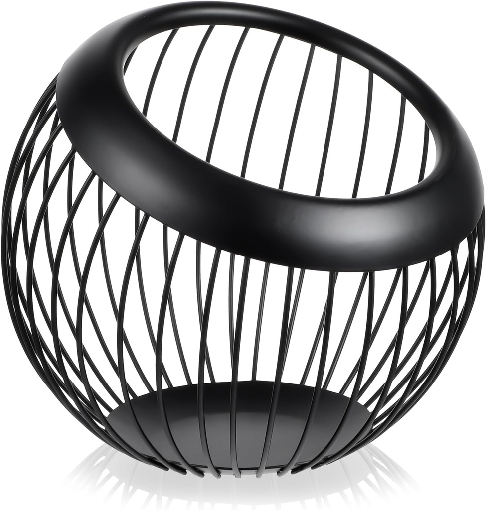 Large Capacity Coffee Pod Holders Basket, Metal Espresso Pod Holder, Coffee Bar Organizer for Counter, Kcup Storage Bar Accessories (Black)