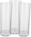 3pcs Glass Water Cup Set Drinking Glasses Fluted Glassware Reusable Coffee Cups for Home Restaurant Bar (l)