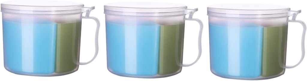 3pcs Colorful Compartment Seasoning Box with Practical Detachable Storage Container for Kitchen Tools Food-grade Easy to