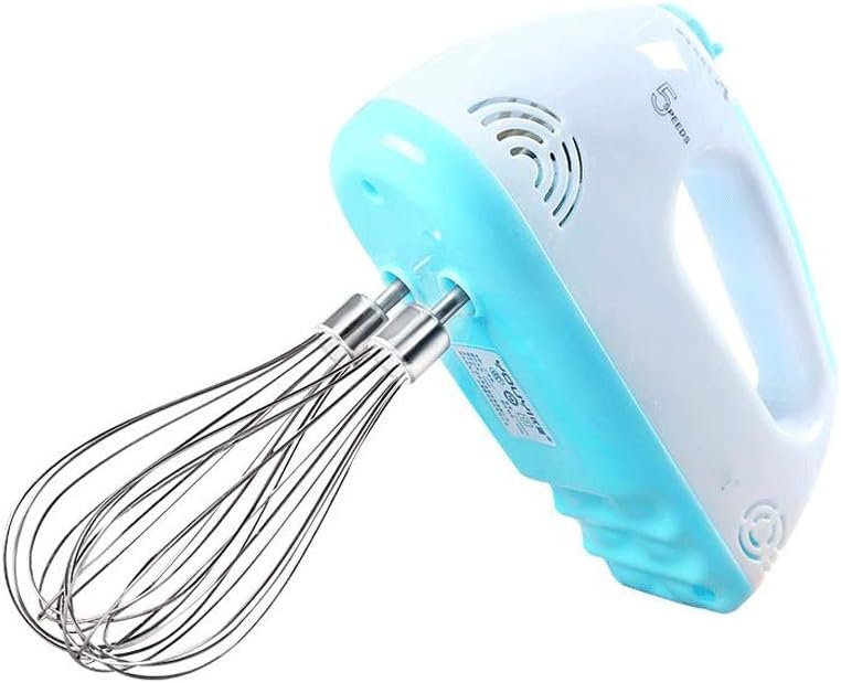 5 Speed Hand Mixer Electric, Power Kitchen Hand Mixers Steel Stainless Steel Dough Hooks fine