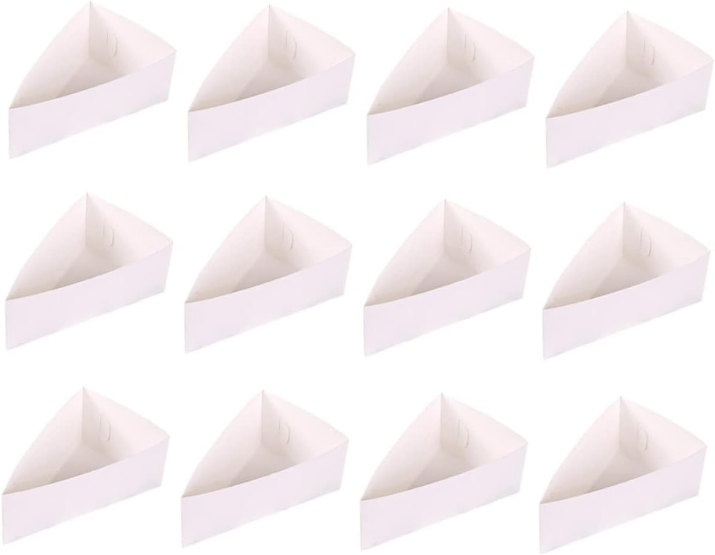 20pcs Triangle Cake Paper Cups for Mousse and Pastry Packaging Recyclable Cupcake Boxes for Bakery Wrapping Lightweight and Design for Easy Carrying