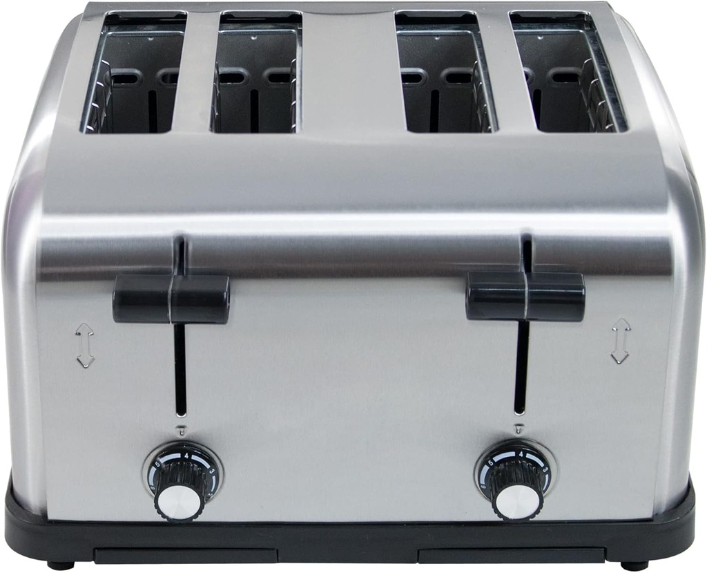 Clivia Commercial Toaster for Restaurant, 4 Slice Toaster,Commercial Bread Heating Machine, Automatic Pop-Up,Stainless Steel Bread Ovens,Silver