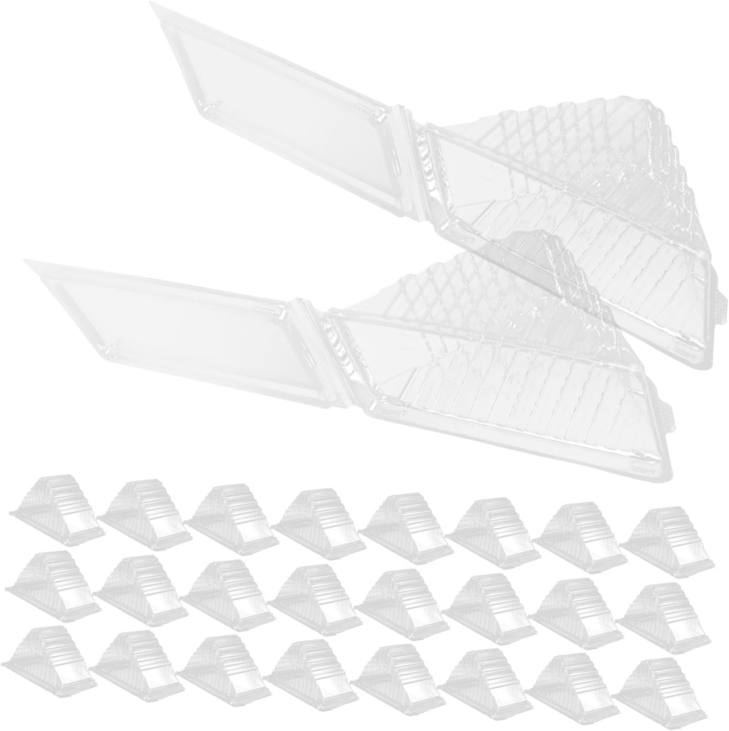 Triangle Sandwich Boxes Paper Cake Carrier Reusable Plastic Containers for School Lunch