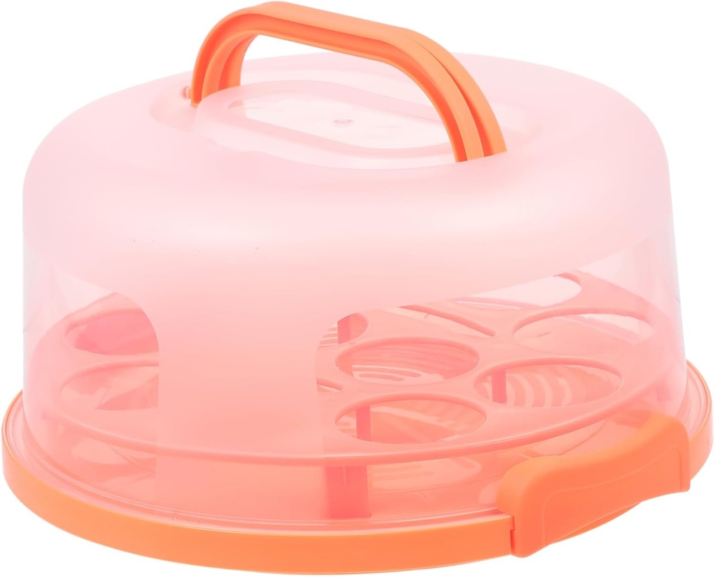 Zerodeko Portable Thickened Cake Container with Tray Locking Fresh Keeping Baking Food Box for Birthday Parties Restaurants Cake Shops Dustproof Cupcake Packaging Box