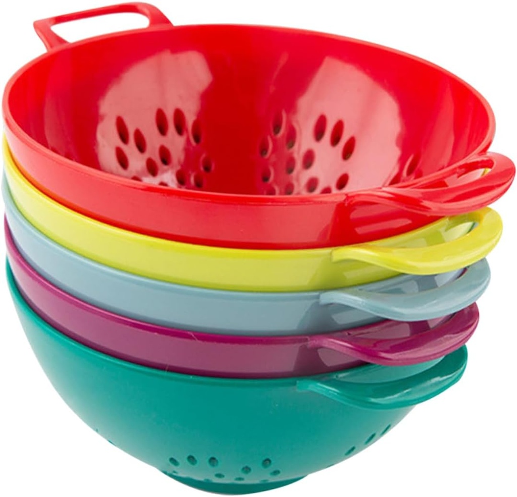 5pcs Multifunctional Draining Basket Hollow Design for Fruits Veggies and Snacks Easy Clean Wash Basket for Kitchen Storage and Outdoor Use