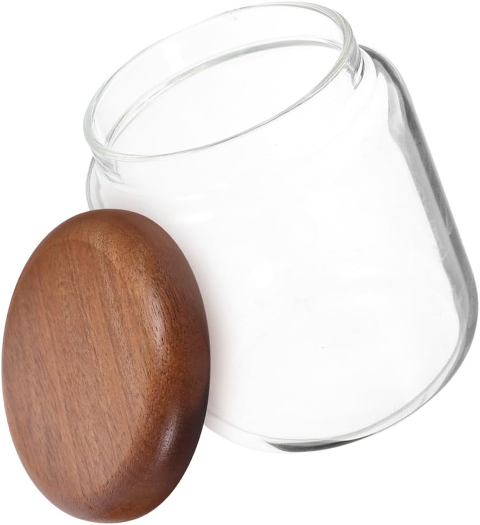 HEALLILY Sealed Storage Jar Glass Lid Airtight Candy Jar Lids for Candy Cookies Bulk Food Storage Canister