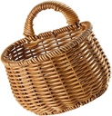 Kitchen Hanging Woven Garlic Storage Basket for Home Rustic Wall-mounted Sundries Organizer for Garlic Ginger and Vegetables Decorative and Practical for Kitchen and Office Use